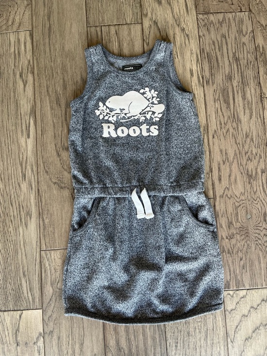 Roots Other - Roots Heather Grey Kids Tank Dress with White Logo
